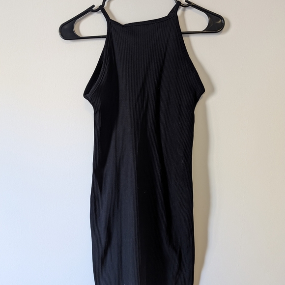 Black Ribbed Dress - Picture 2 of 4